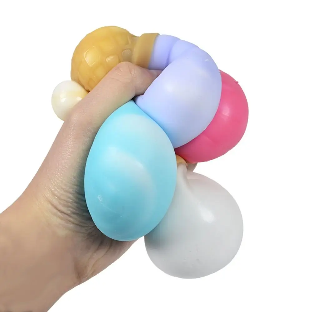 Soft Ice-cream Hamburger Squeeze Toy TPR Sensory Toy Simulation Food Fidget Toy Silicone Fidget Toy Pinch Decompression Toy Kid