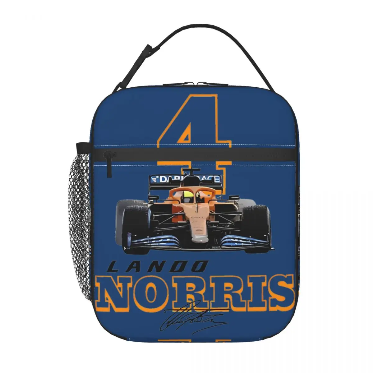 Lando Norris 레이싱 드라이버 머치 카 푸드 박스, 절연 런치 토트 백, Y2K 보온 쿨러, 학교용 도시락 박스