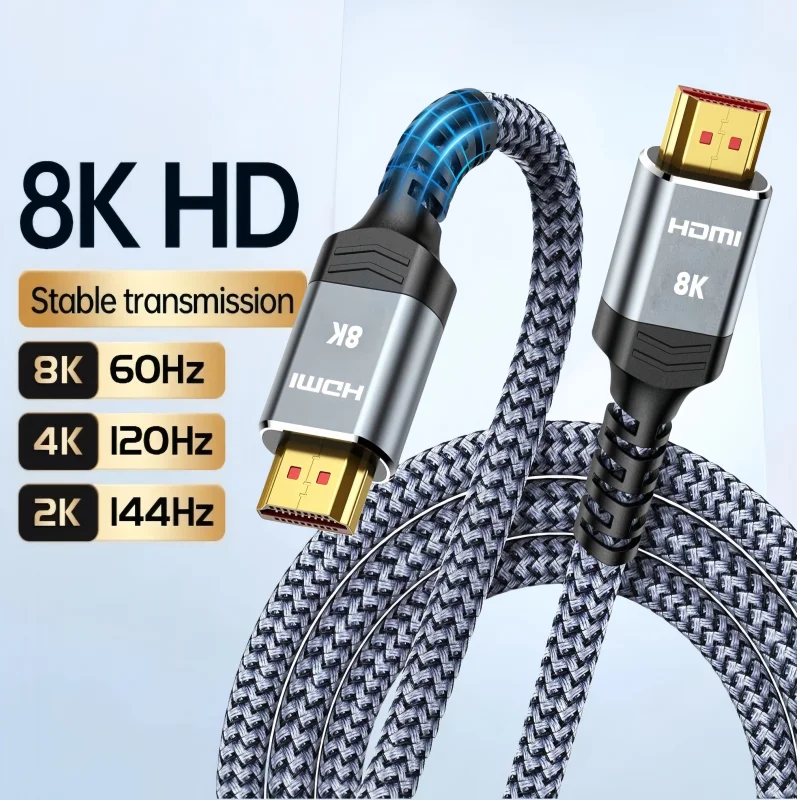 Ultra High-Speed 8K HDMI Braided Cable - 48Gbps with HDR10 and DTS:X