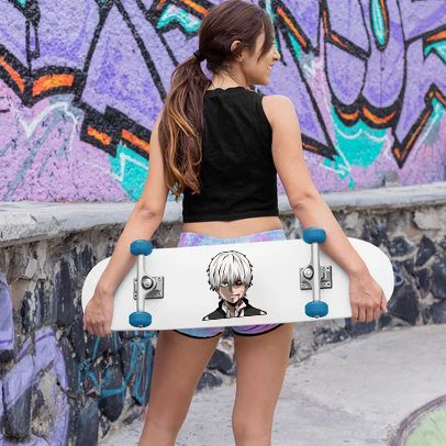 Tokyo Ghoul Ken Kaneki Hand painted skateboard Anime