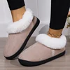 Fur Ankle Fluffy Slippers Women 2024 Winter Warm Plush Indoor Home Slippers Woman Faux Suede Closed Toe Soft Sole House Shoes 6