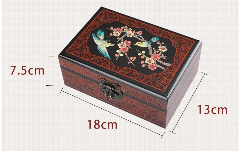 プチギフト レトロ 漆器 ジュエリー 収納ボックス Antique Alive