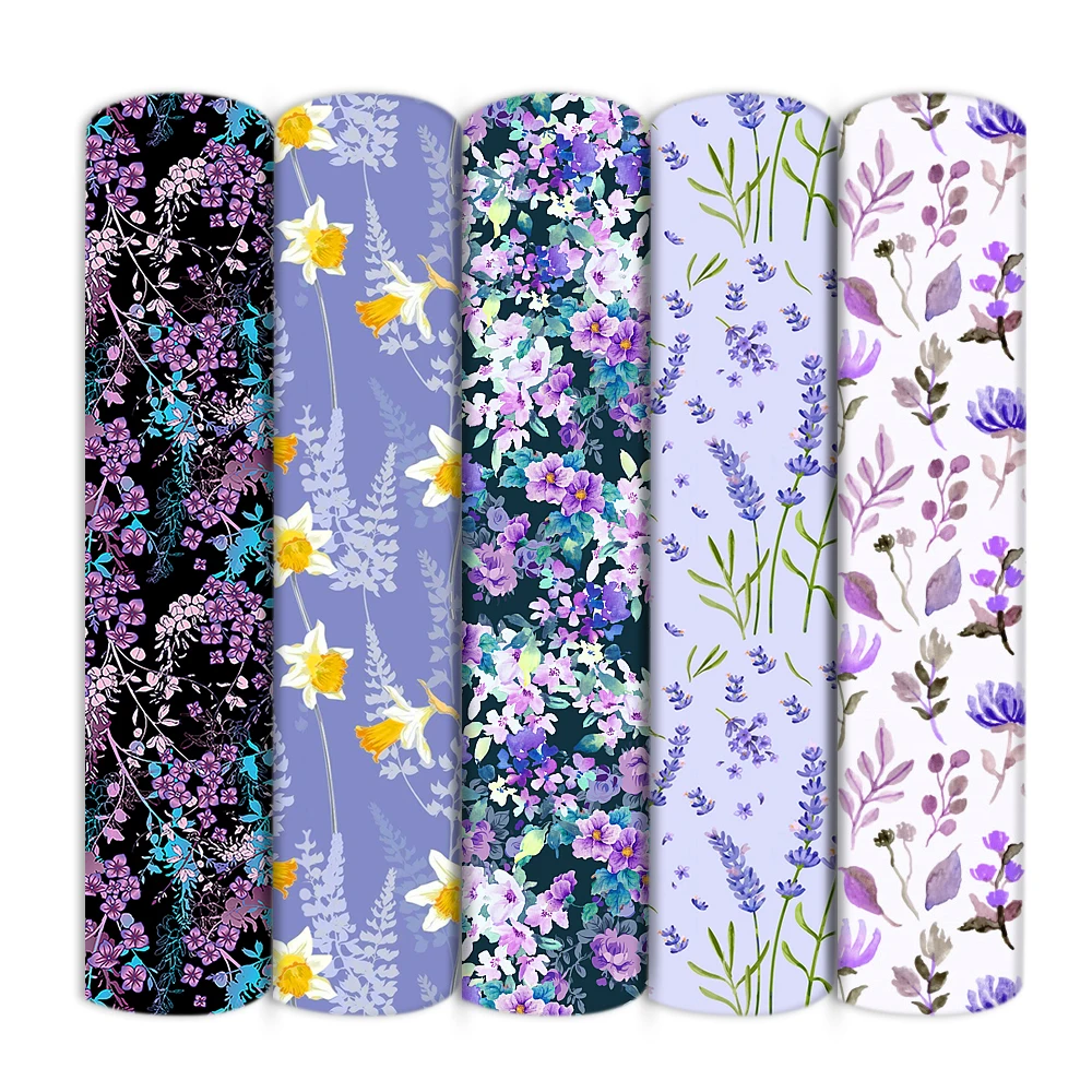 Purple Floral Fabric 1