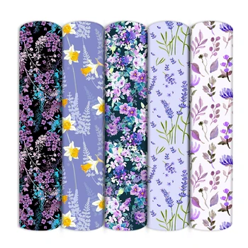 Purple Floral Fabric 1