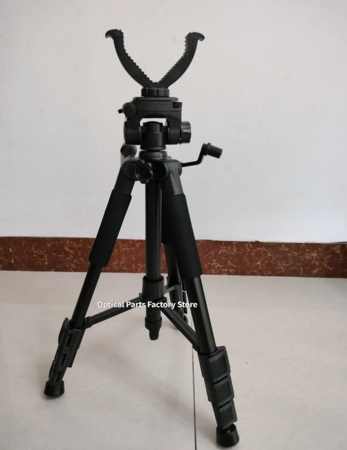Aluminum Portable Outdoor Tripod Universal Retractable Quick-release Tripod Hunting Camping Bracket w/ V-shaped Head Accessories