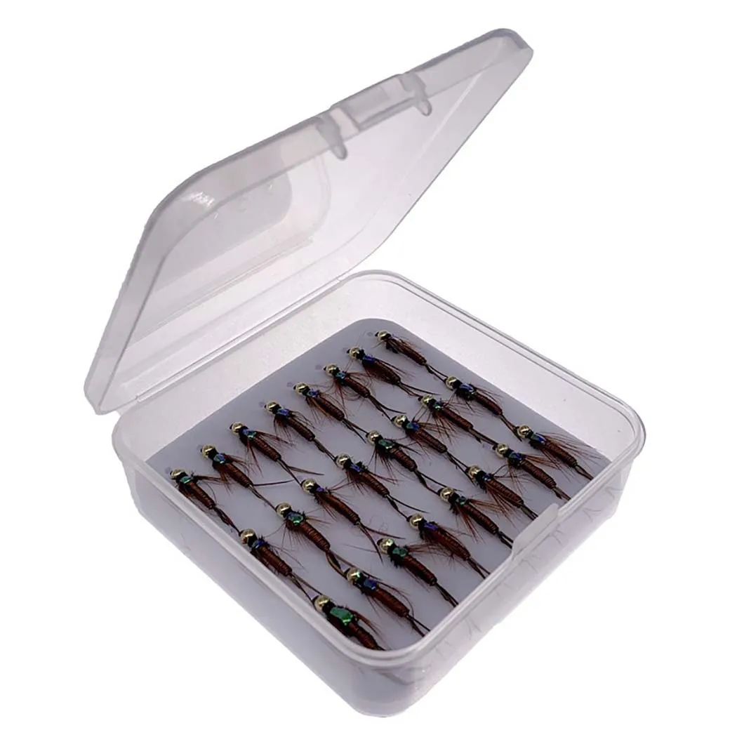 9/18 teile/schachtel 5 verschiedene Arten Trocken fliegen Nymphe Box Set Fliegen fischen Fliegen Forelle Äsche Panfish Köder Karpfen künstlichen Fisch Köder – Detail 11