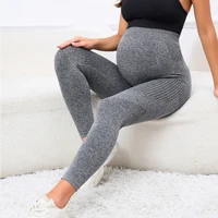 Pregnant Women's Thin Bottoming Pants Spring And Summer New Maternity High Elastic Belly Support Pants 1