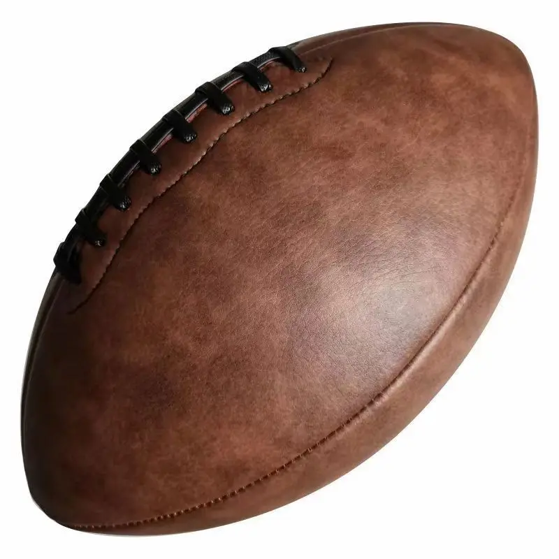 Size 9 Rugby Ball PU Comfortable Grip Vintage Design Durable Sports Football For Man Training Match