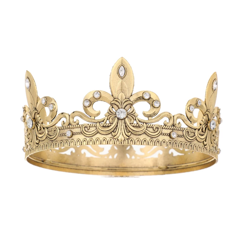 Barocke runde Kristall Tiaras und Kronen Strass Prom Diadem Krone Braut Hochzeit Haarschmuck Schmuck Krone Tiara Geschenk – Detail 7