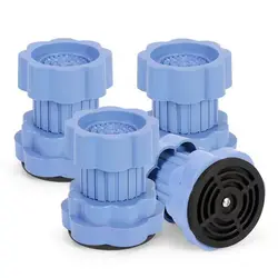 Universal Noise Reduction & Anti - Vibration Washing Machine Foot Pad - Adjustable Height, Non - Slip Support - 8pcs (Blue)