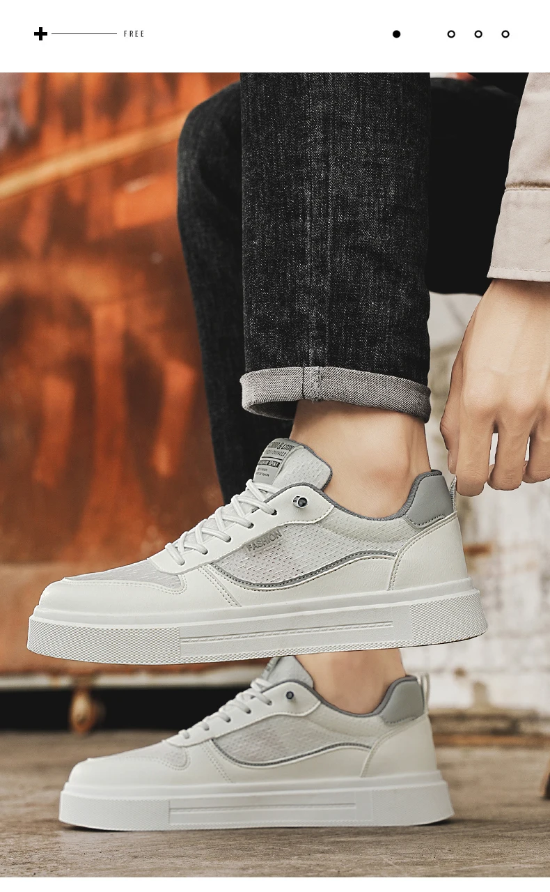 Scarpe da skate estive da uomo in mesh traspirante_voghion.com