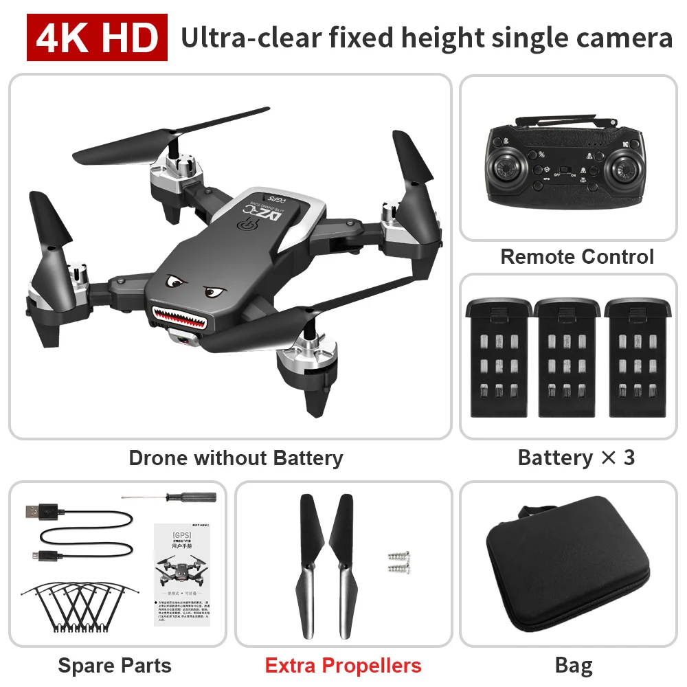 L105 GPS 4K HD Camera Child Drone Wifi 25Min Flight Quadcopter RC Distance 1KM Foldable Helicopter Remot Control Aircraft Toys explorers 4ch remote control quadcopter RC Quadcopter