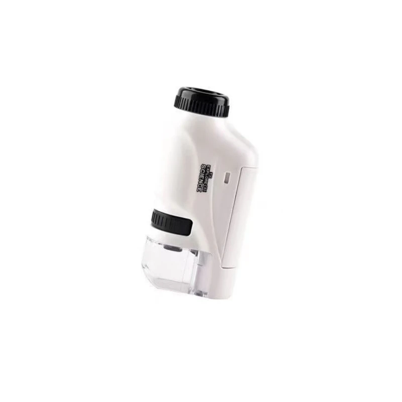 Compact LED Pocket Microscope Kit for Kids' Science Experiments (60-120x Magnification)