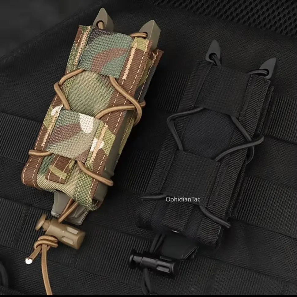 Magazine Pouch 9mm Pistol Single Mag Bag Molle Flashlight Pouch Torch Holder Hunting Knife Holster Shooting Airsoft flashlight pouch magazine pouch airsoft accessory molle pouch hand gun holster