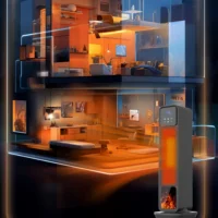 Керамический тепловентилятор с сенсорным экраном и дистанционным управлением. Подставка-нагреватель. Умный термостат. Горячий и холодный воздух. — изображение 3