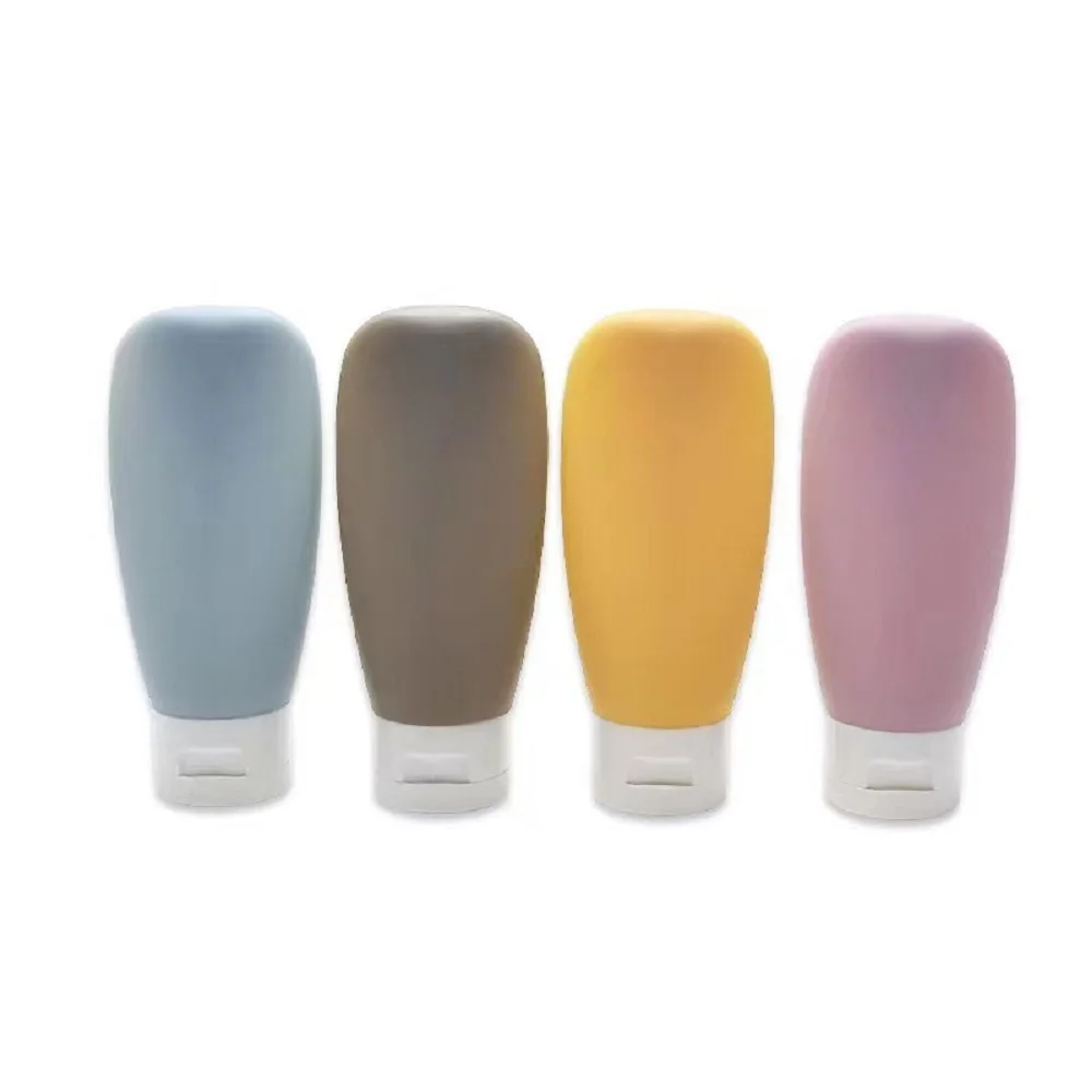 

4Pcs 60ml Cosmetic Lotion Refillable Bottle Tube Squeeze Flip-top Bottles Shampoo & Body Wash Travel Empty Sub-Bottling Cheap