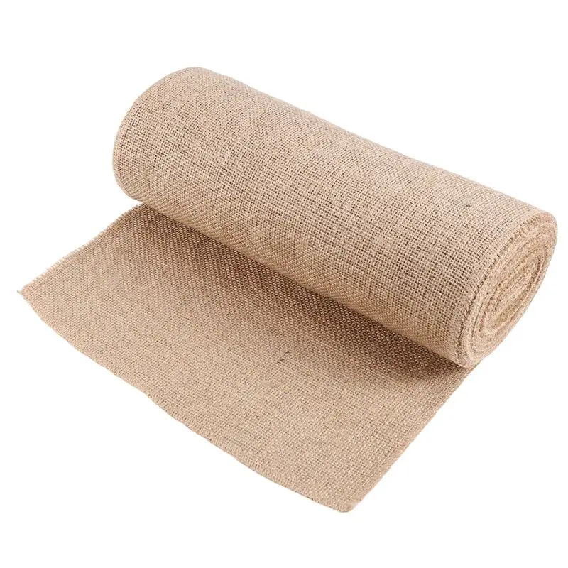 J1UL1N 1 Rulo Keten Masa Örtüsü 30Cm Genişlik 10M Uzun Çuval Bezi Kumaş Rulo Çiftlik Evi Masa Örtüleri Ülke Düğün Dekorasyonu