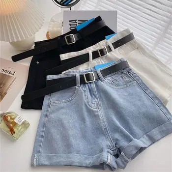 Women High Waist Denim Shorts Sexy Girl Spring Summer New In Short Jeans Wide Leg A Line Y2K Hot Pants Cowboy Casual Streetwear 1
