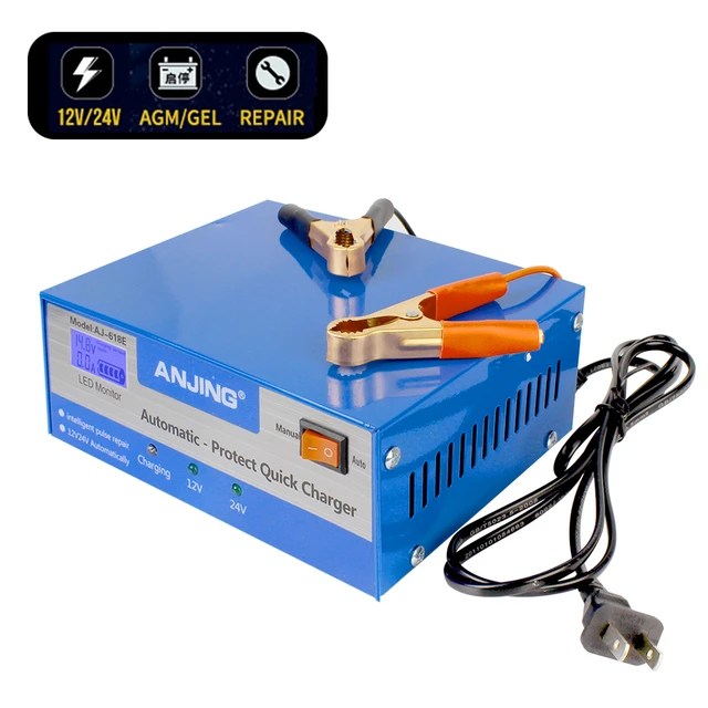 12/24V Auto Car Battery Charger Intelligent Repair Full Automatic Lead Acid Battery With