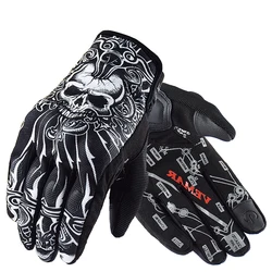 Vintage - Style Summer Motorcycle Riding Gloves - Touchscreen, Non - Slip, and Wear - Resistant - XS (Black)