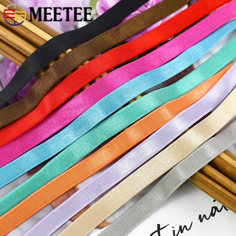 

10/20/50Meters 10mm Nylon Elastic Bands For Underwear Bra Straps Rubber Band Shoulder Strap DIY Garment Decor Sewing Accessories