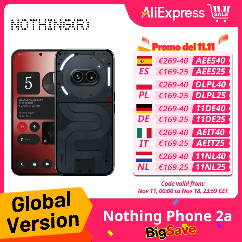 Wersja globalna Nothing Phone (2a) za $225.82 / ~924zł Wersja globalna Nothing Phone (2a) za $225.82 / ~924zł