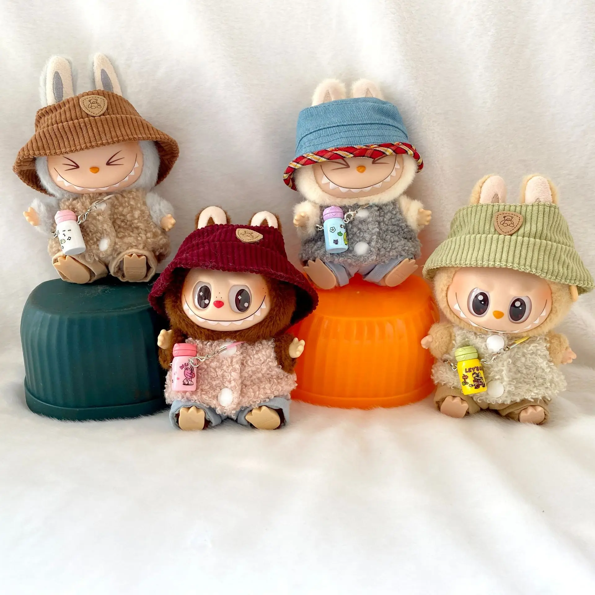 Mini Plush Doll's Clothes Bud Skirt With Pearl Hair Accessory Labubu Ii Idol Dolls Cute Labubu Clothes Doll Diy Clothing Gifts