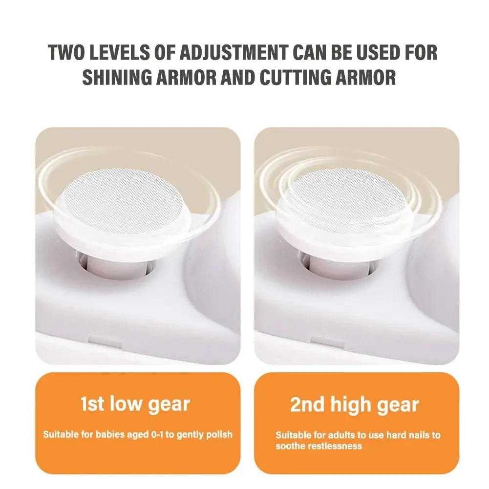 Electric Polishing Nail Clipper with Light Automatic Nail Trimmer Rechargeble Nail Grinding Care Tool Baby Adult Anti-splash Man 5