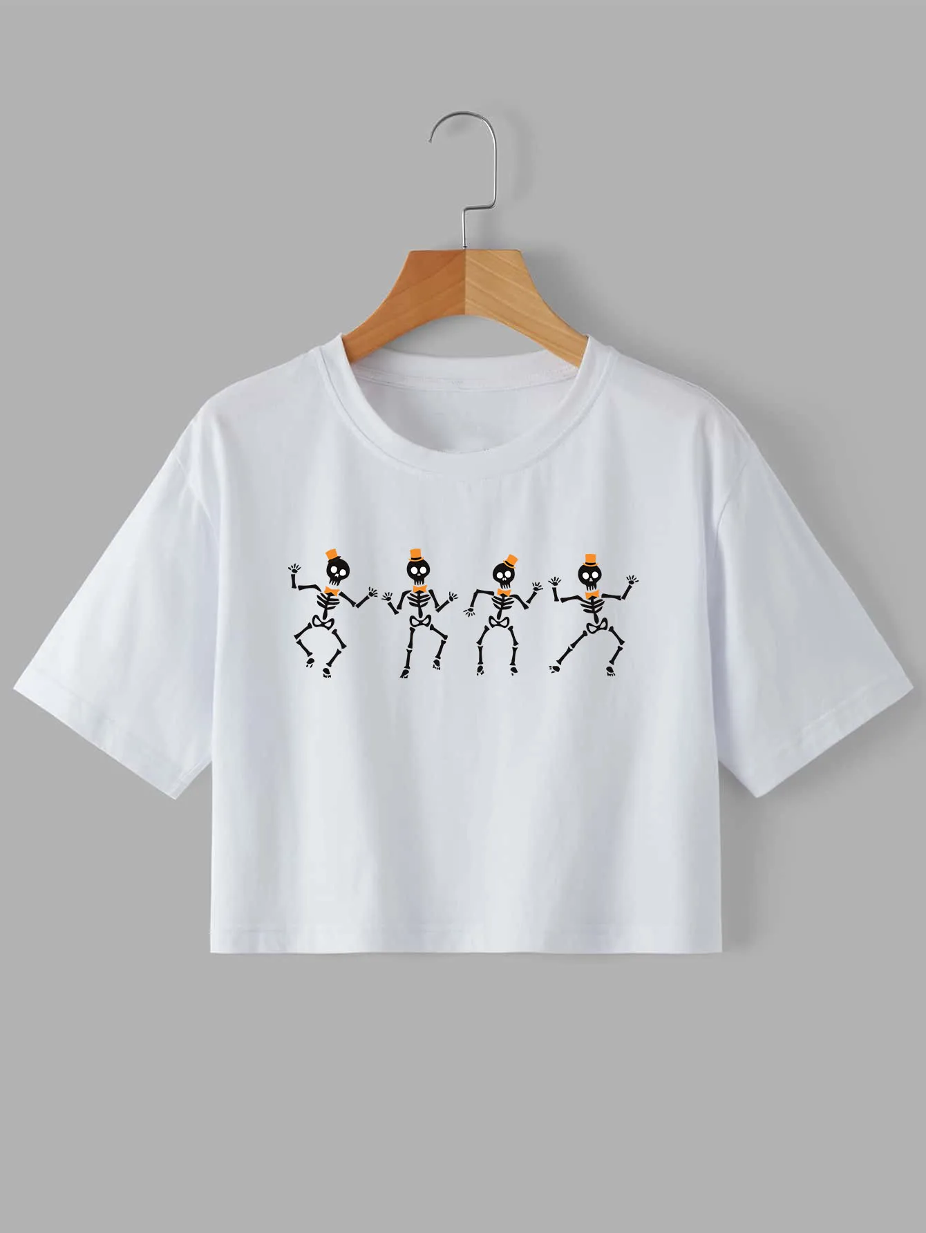 

Funny Skull Cool Crop Tee T-Shirt