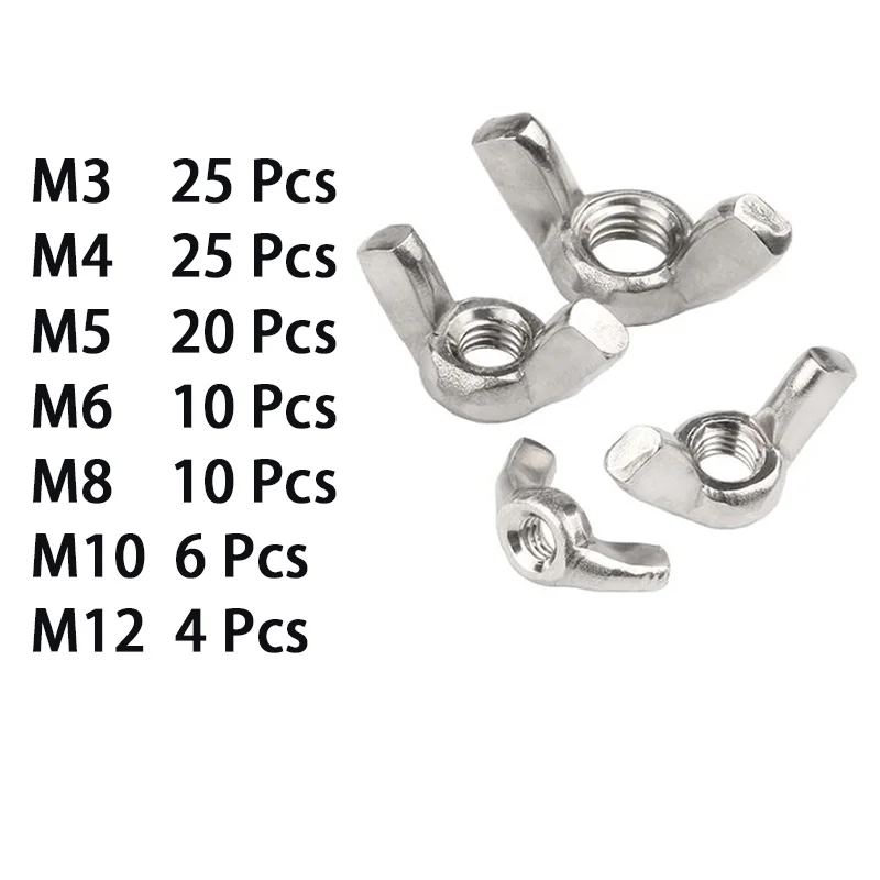 m8 m10 m12 prender porca borboleta terno 100 grão