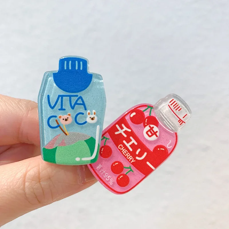 Cute Kawaii Princess Girls Bobbles Hairpin Korean Fashion Bottle Hair Pin Plastic Side Clips for Baby Headdress Accessories