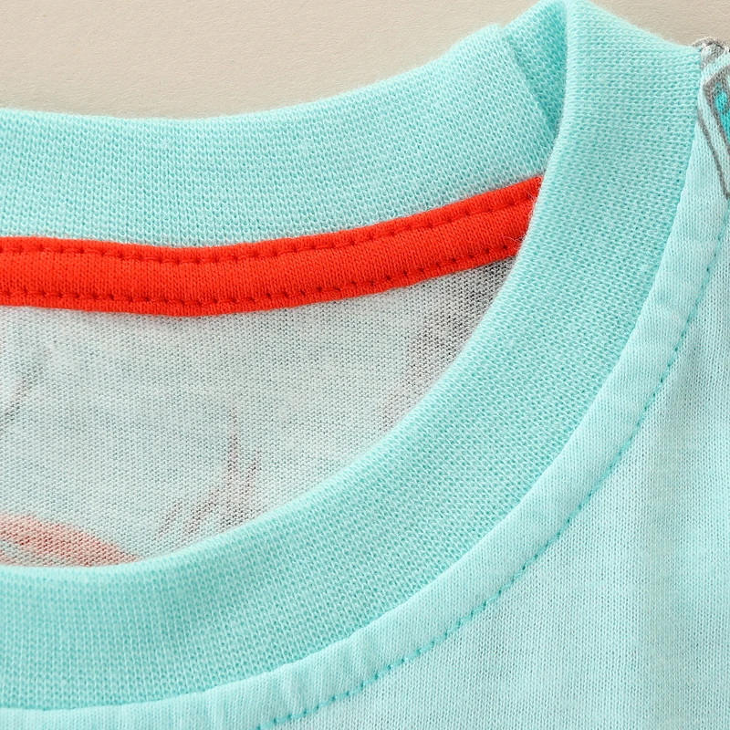 New Summer Tops Children's Clothing T-shirts Cartoon Dinosaurs Fashion Infant Baby Boys Kids Clothes