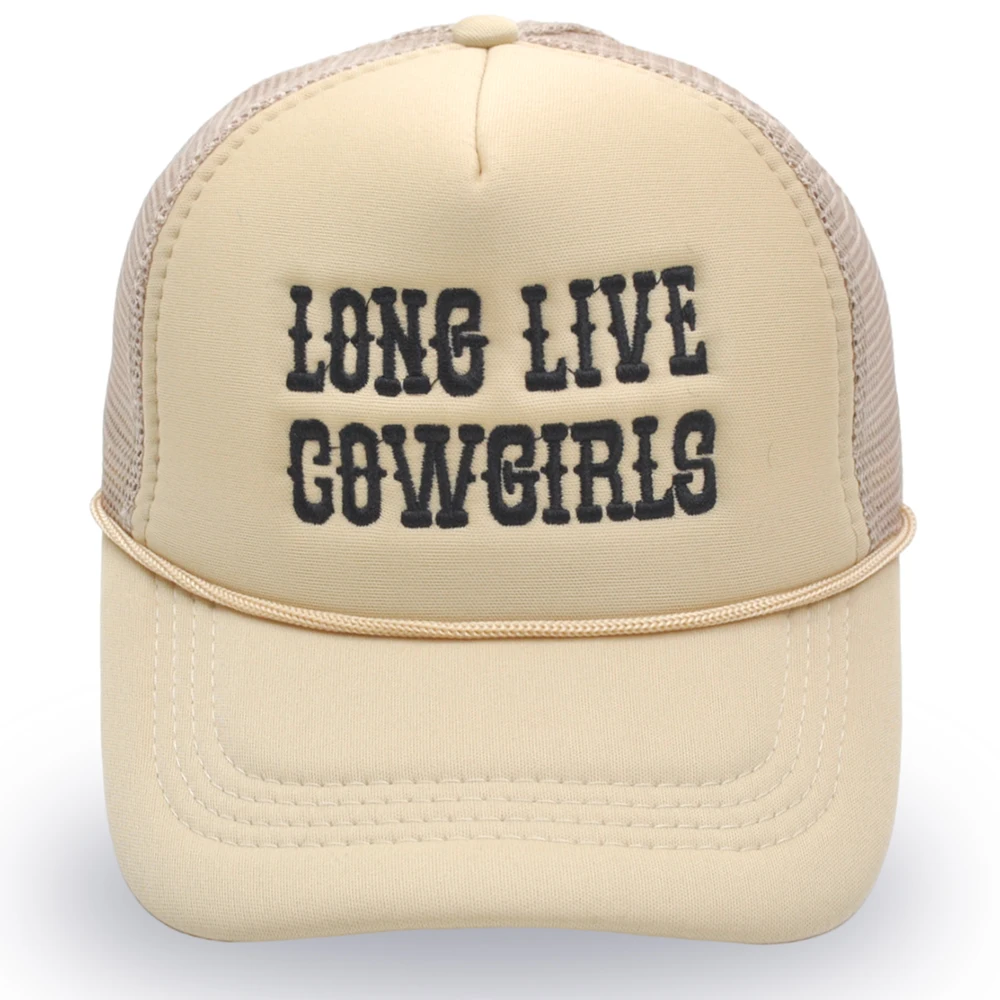 Long Live Cowgirls Trucker Hat Embroidery Cowboy Girly Baseball Cap Summer Woman Mesh Caps Mom Hats Gifts for her