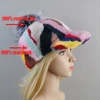 2025 Female Cute Fashion Winter Fox Fur Ball Hat Windproof Colorful Baseball Caps Real Mink Fur Hat Women Thick Warm Russian Cap 3