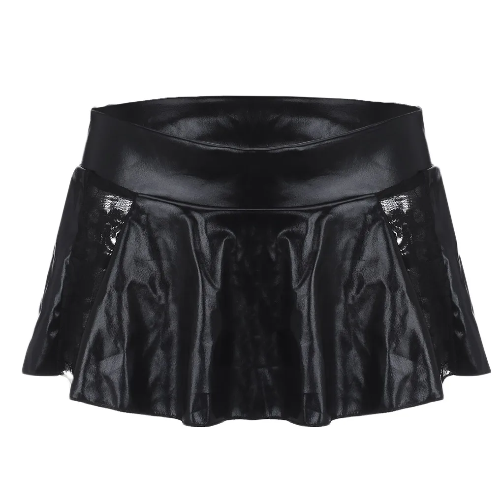 Fashion Clubwear Look Sexy Underwear Women Sexy Miniskirt Lace Lingerie Leather