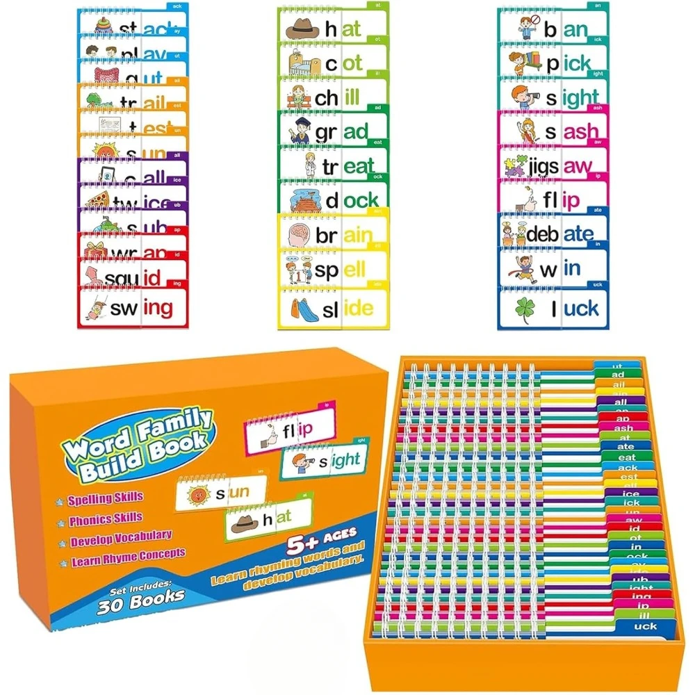 Sight Words Flash Cards 30 Read And Rhyme Flip Books Set - Sight - View #3