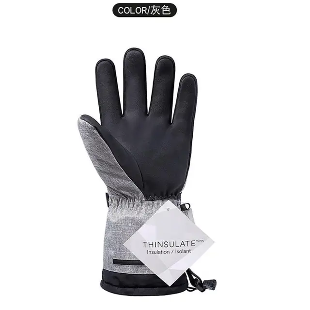 Téli Fűtött Kesztyű Elektromos Vízálló Kerékpározás Szélálló Érintőképernyő Guantes Ski Luvas Férfiaknak Nők 2022 - Image 5