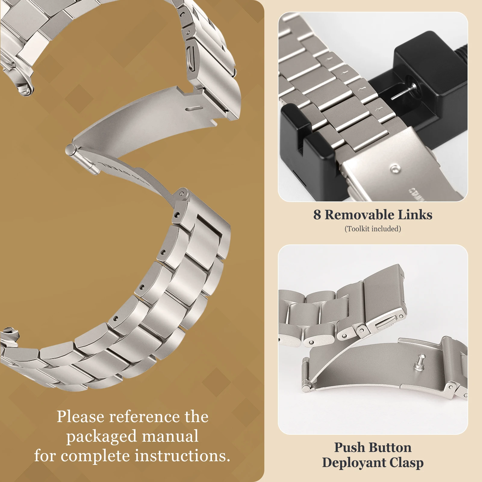 Enhanced Stainless Steel Metal Bracelet