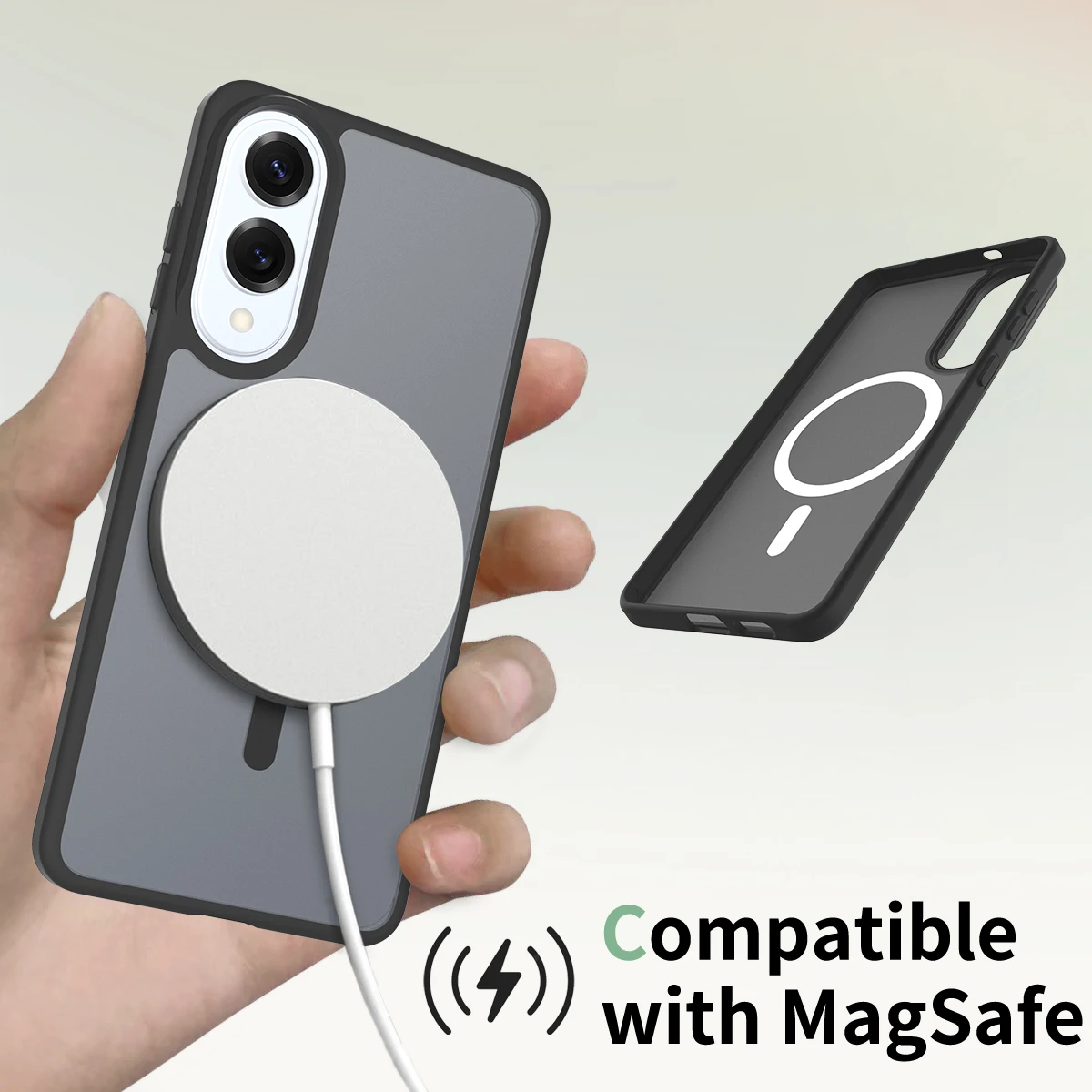 Silky Smooth TPU/PC Hybrid Shockproof Case with MagSafe Wireless Charging Compatibility