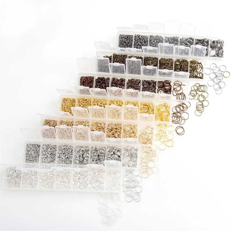 

1Box Electroplating Metal Jump Rings Split Rings Connectors For Diy Jewelry Finding Making Accessories Wholesale Supplies