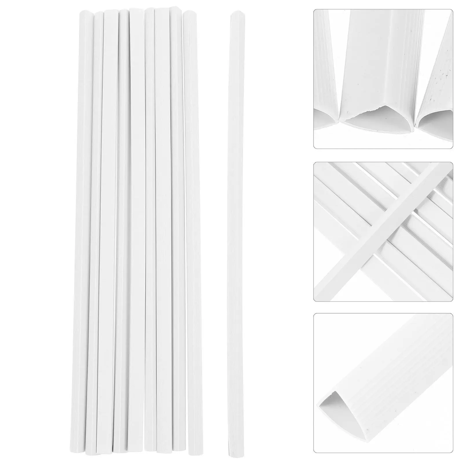 10Pcs 파일 바인딩 바 사무실 문서 홀더 용 플라스틱 슬라이딩 막대 클립 DI..