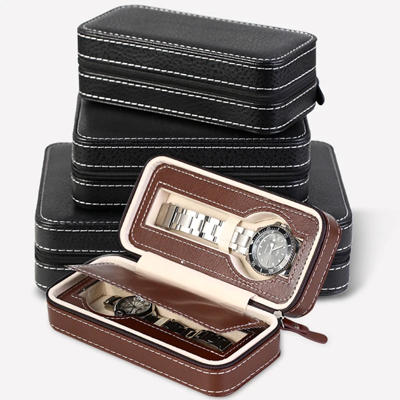 

Retro Watch Box Storage Case Holder Jewelry Box Portable PU Leather Watch Box Organizer for Watch Case,Wrist Watch Display Case