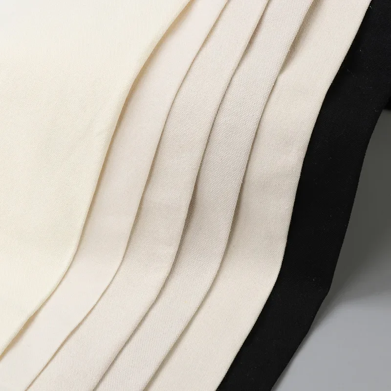 Cotton Polyester Canvas Fabric Handbag Material Semi-Bleached Black Canvas Bag for Home Use Children's Clothing Accessories