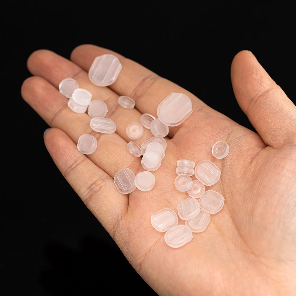 50 teile/los transparente Pads weiche Silikon Komfort Anti-Schmerz-Ohrring Kissen DIY Clips Zubehör Schmuck Befunde Komponenten – Detail 13
