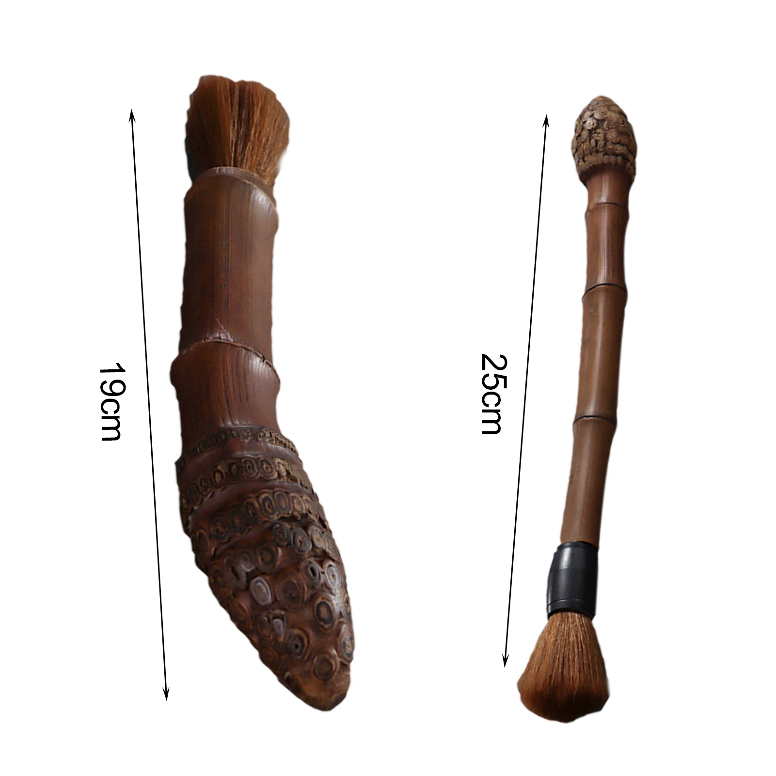 Tea Brushes Set Chinese Kung Fu Tea Brush Handmade Rattan Pot Cover Brush Bamboo Root Tea Spoons