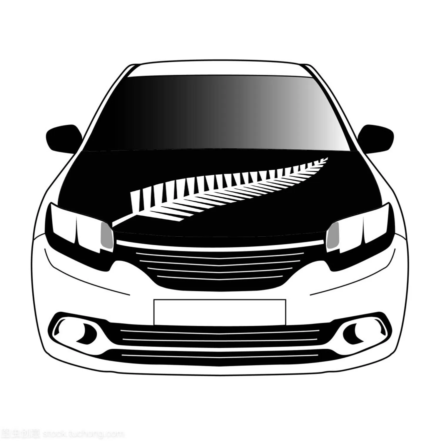 

Silver fern flags car Hood cover flags 3.3x5ft/5x7ft 100%polyester,car bonnet banner