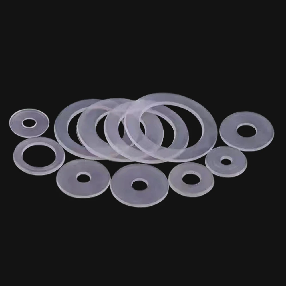 

50/100Pcs White Nylon Washer M3 M4 M5 M6 M8 M10 M12 M14 M16 M18 M20 Plastic Flat Washers Plane Spacer Insulation Ring Gasket