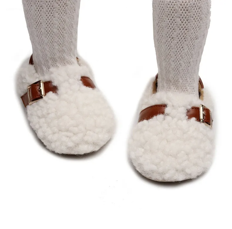 New Baby Shoes Fashion Plush Cotton First Steps Walkers 0-2Years Thickened Winter Autumn Warm Shoes Kids Soft Footwear 2