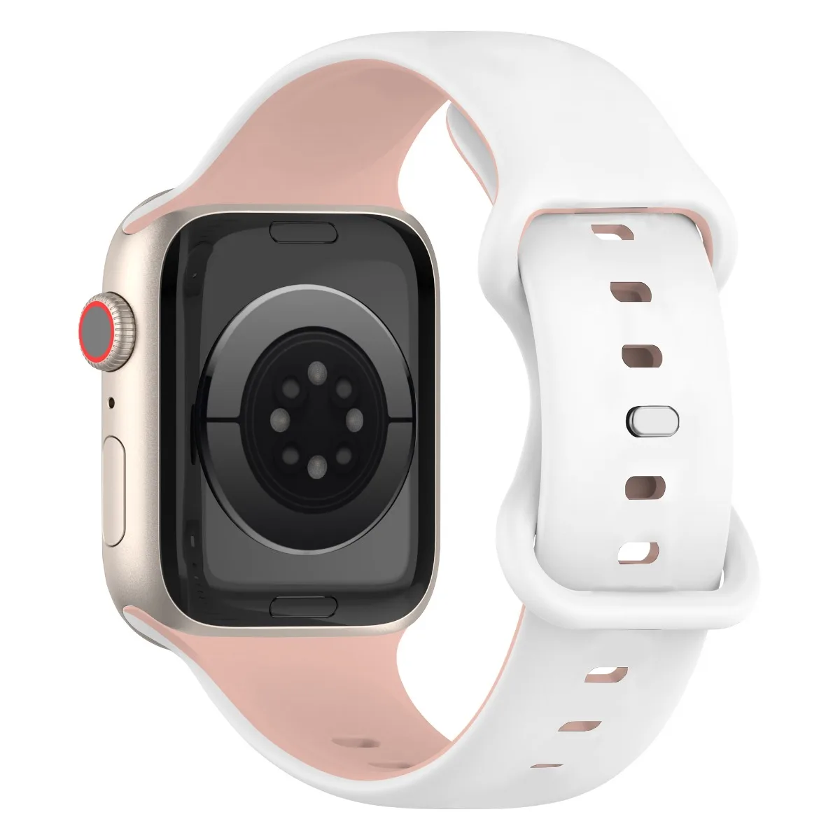 Cinturino per iWatch 42/44/45/49mm 38/40/41mm Cinturino sportivo in silicone alla moda per orologi serie Ultra2 Se 9/8/7/6/5/4/3_voghion.com