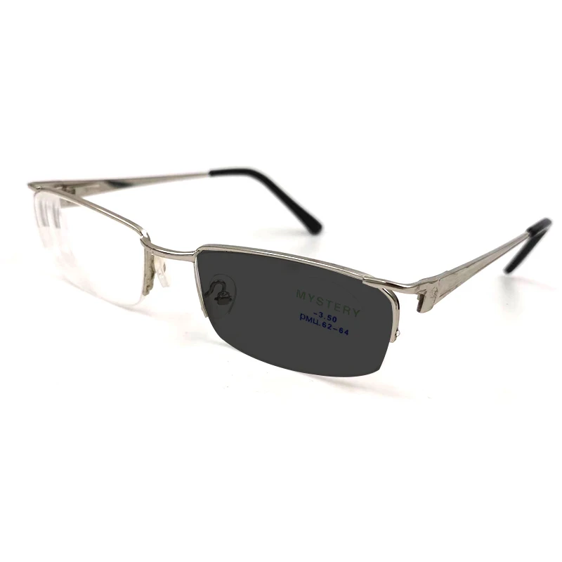 

New Business Man Alloy Nearsighted Sunglasses Square Half frame Ultralight Photochromic Myopia Glasses